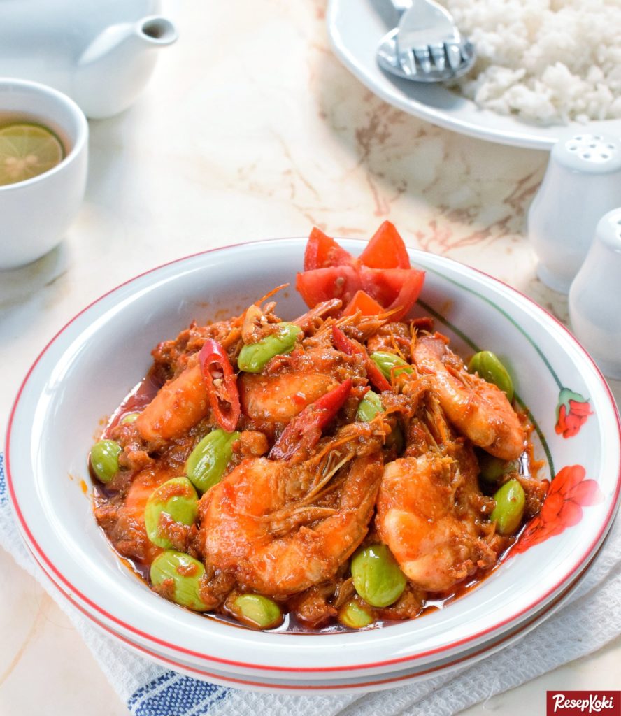 Sambel Goreng Udang Petai Pedas Praktis Lezat - Resep 