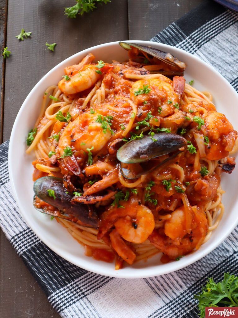 Spaghetti Seafood Marinara nikmat