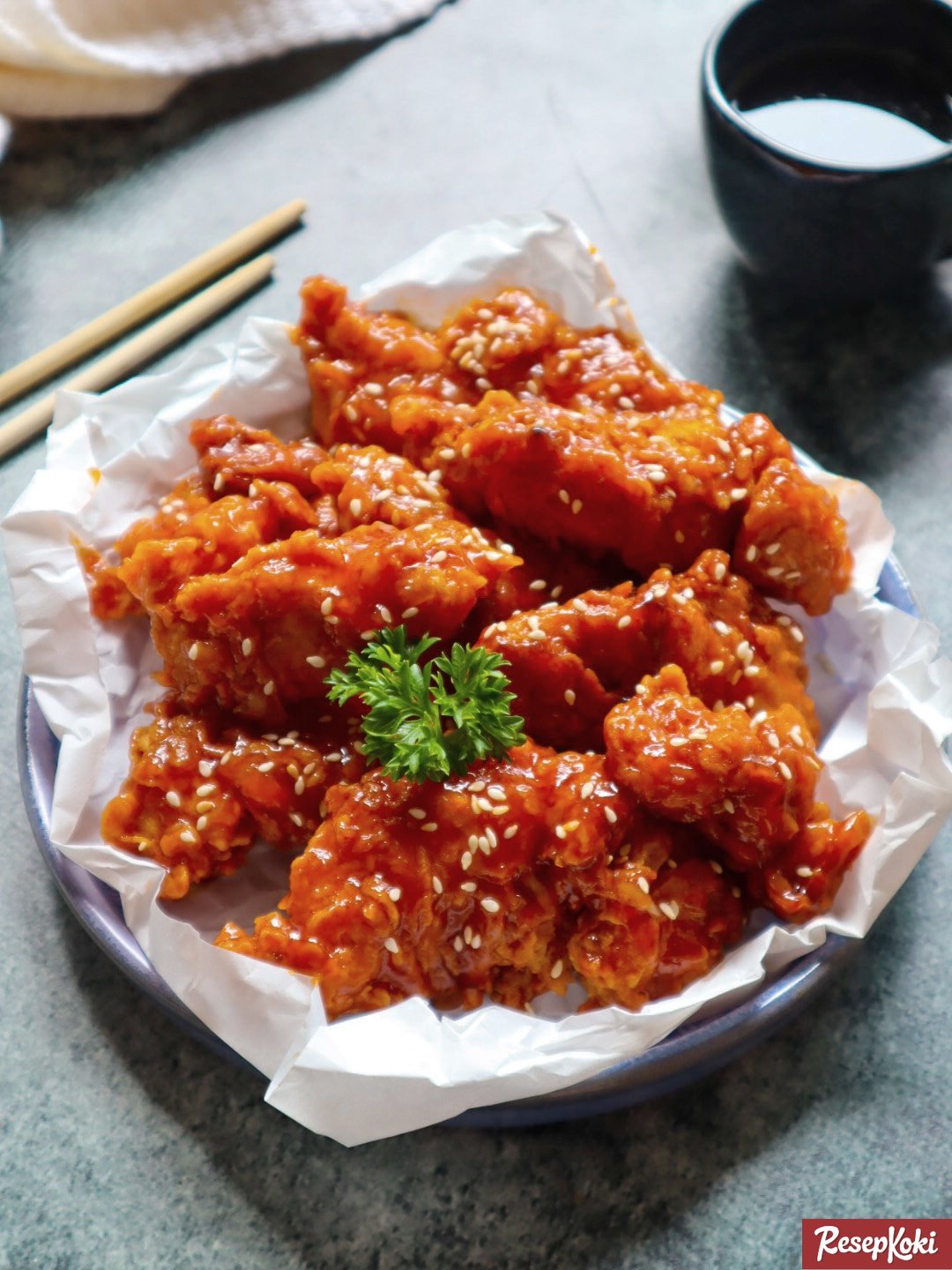 Korean spicy chicken lezat